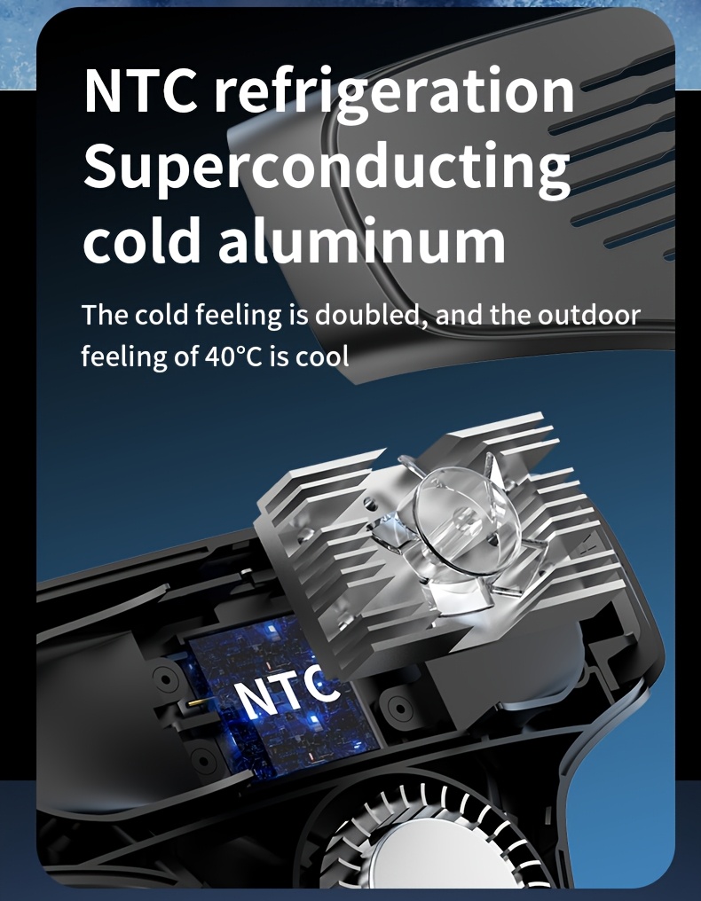 Neck Air Conditioner Portable, Up-down Airflow Portable Neck Fan, 360° Full-body Cooling Neck Fan, 5200mAh Rechargeable Neck Fan Air Conditioner with Large Cooling Plate, Neck Cooler, Cooling Plate, Neck Fan, Portable Fan, Large Airflow, Unisex Gift.