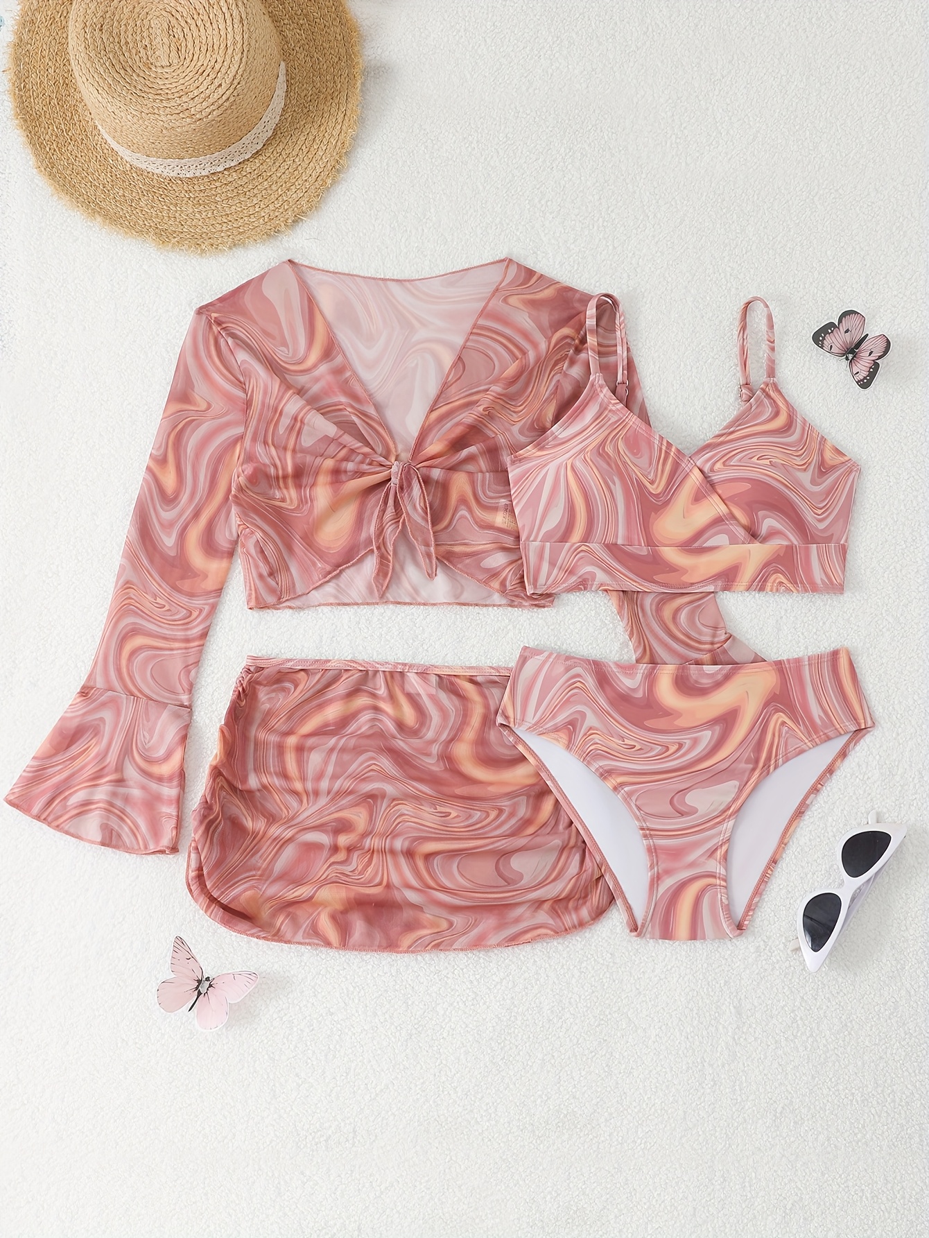 item picture fashion print bikini   set