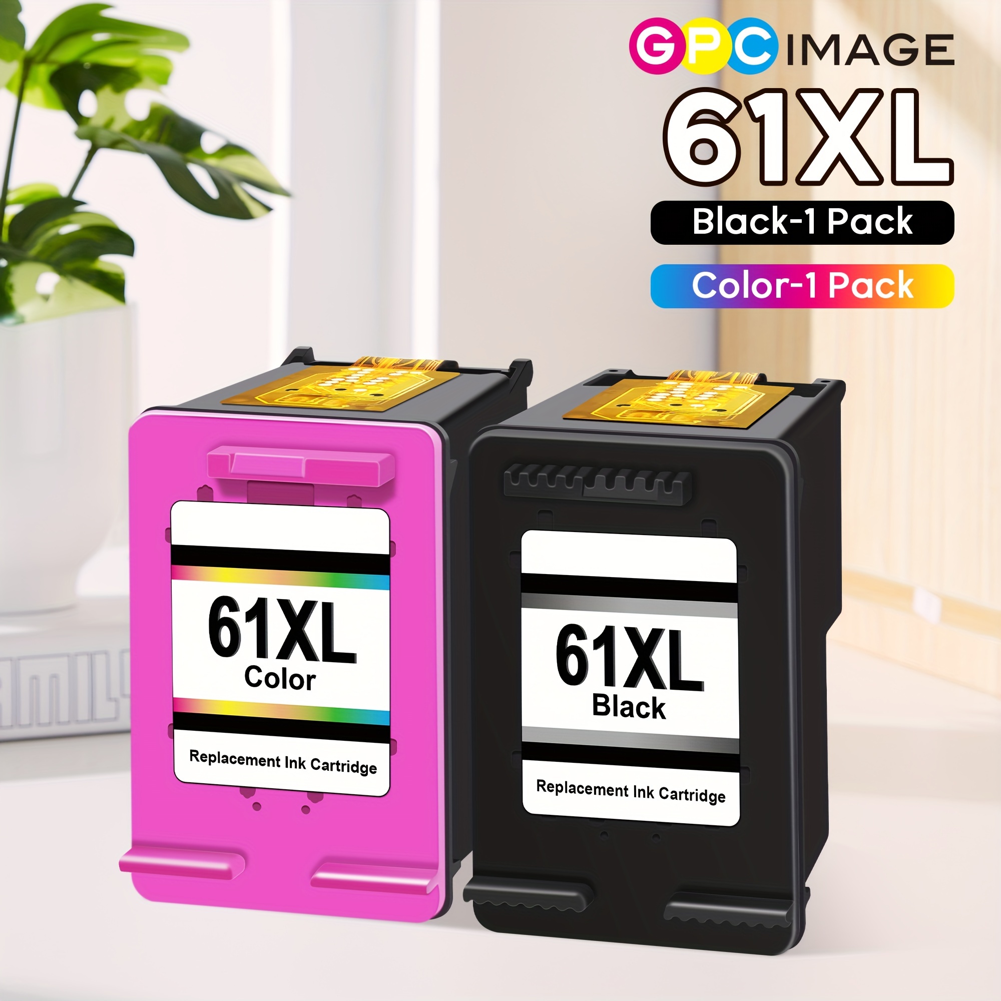 

2 Pack 61 Remanufactured Ink Cartridge Replacement For Ink 61 (black Color 2-pack) 61xl Combo For Hp61 4500 5530 4502 2540 1000 1055 1010 1510 3050 4630 2620 4501 4635 4632 2542 Printer Bk Tricolor