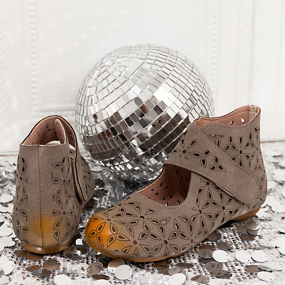 Boho Style Stiefeletten Braun Sommer Retro Stiefeletten Damen