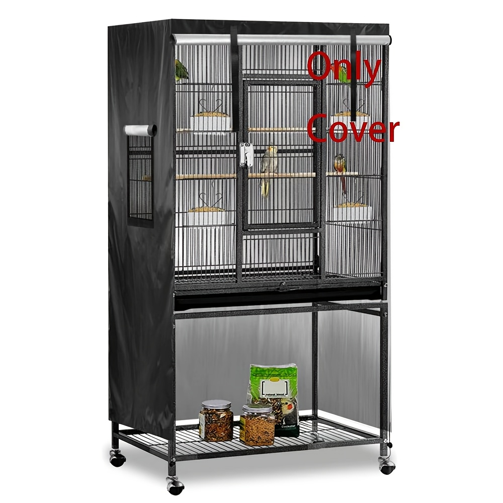 Image of Fit "" Blackout Bird Cage Cover - Lightweight, Breathable Polyester With Privacy Protection For Small Pets, Ideal For Parrots & Small Animals, Bird Cage Accessories