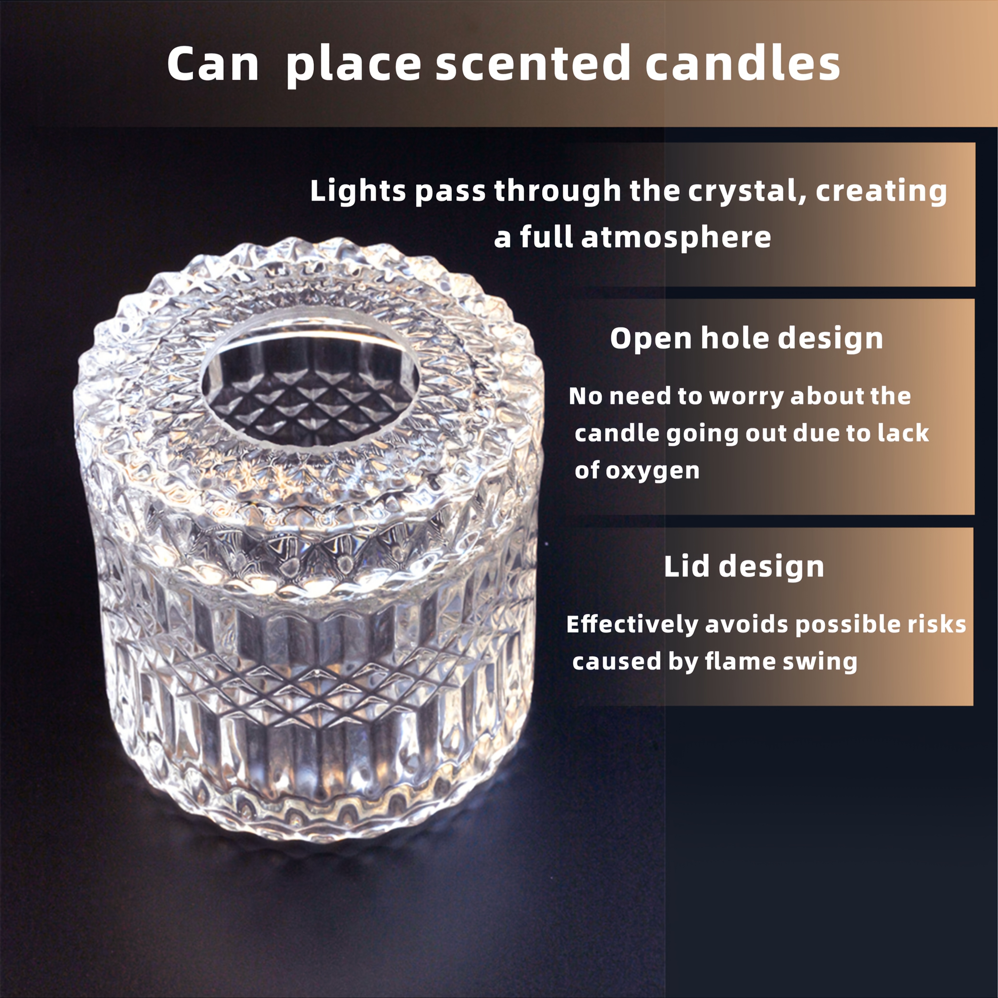 1pc crystal glass tissue box holder modern diamond cut luxury texture transparent with lid easy to   for home   office desktop decor festive gift item modern decor item crystal glass box Product details 7