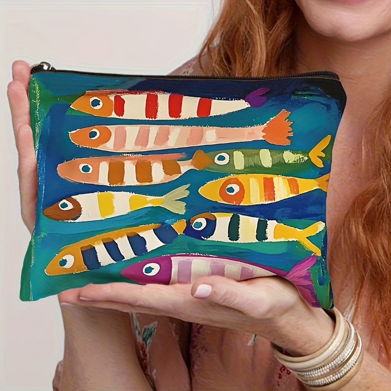 TEMU Neceser de Maquillaje de Moda con Cremallera - Bolsa Cosmética de Viaje y Plegable y Bolsa de Almacenamiento de Artículos de - para Mujeres,