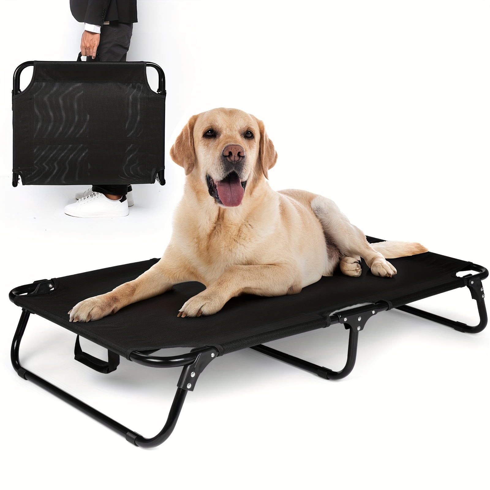 cama elevada perros cama elevada plegable mascotas malla Temu