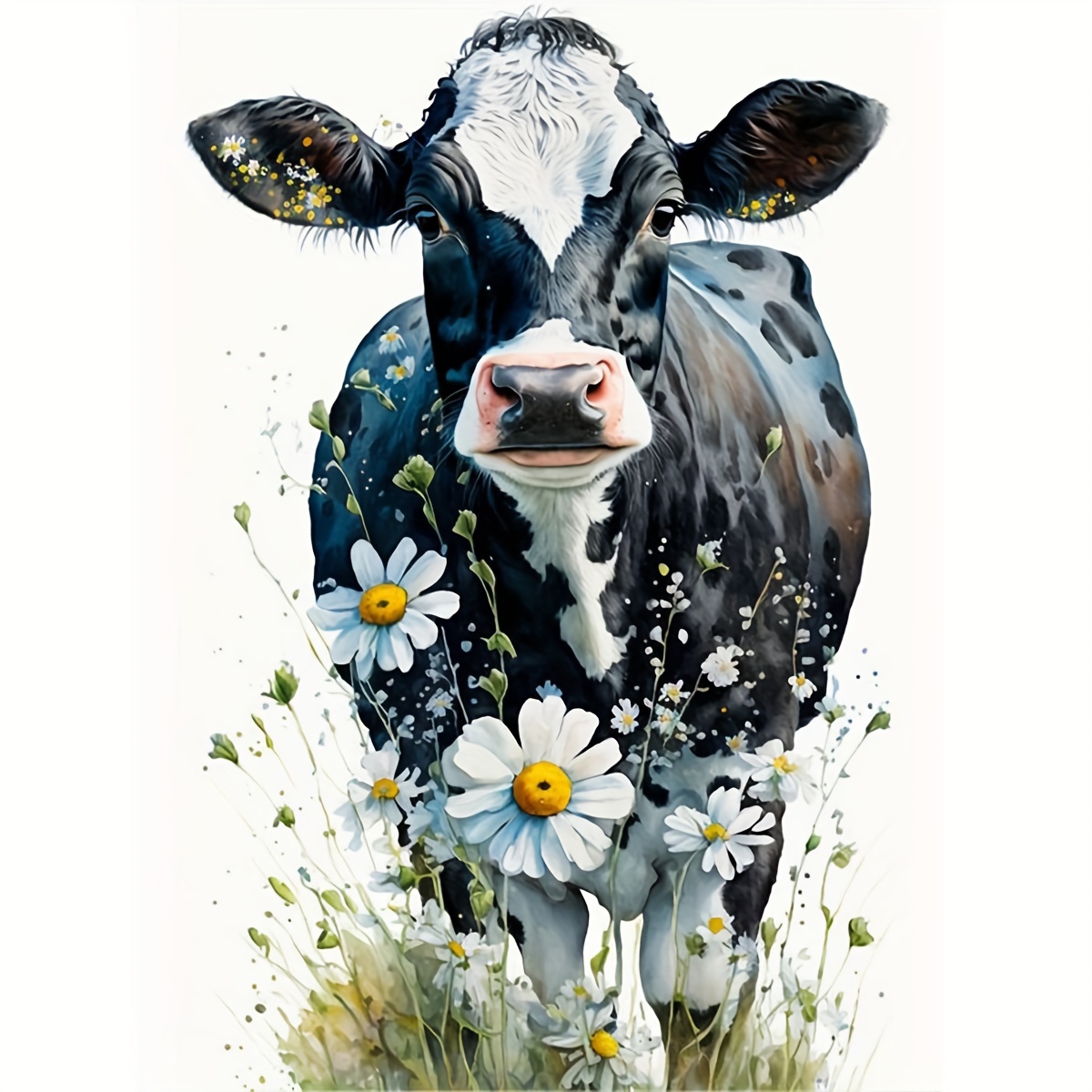 

1pc Frameless 11.8×15.7 Inch/30x40cm Animal Series Cow Pattern Artificial Diamond Art Painting Set, Diy Acrylic Full Sticker Mosaic Making Craft, Suitable For Home Wall Decor Art