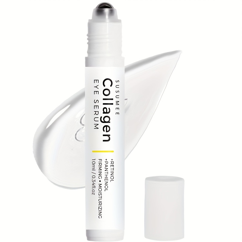 Image of Collagen Eye Roller Serum - With Retinol, Moisturize Skin Around Eyes, For Men And Women, Home/ Serum, 10ml/0.34fl.oz