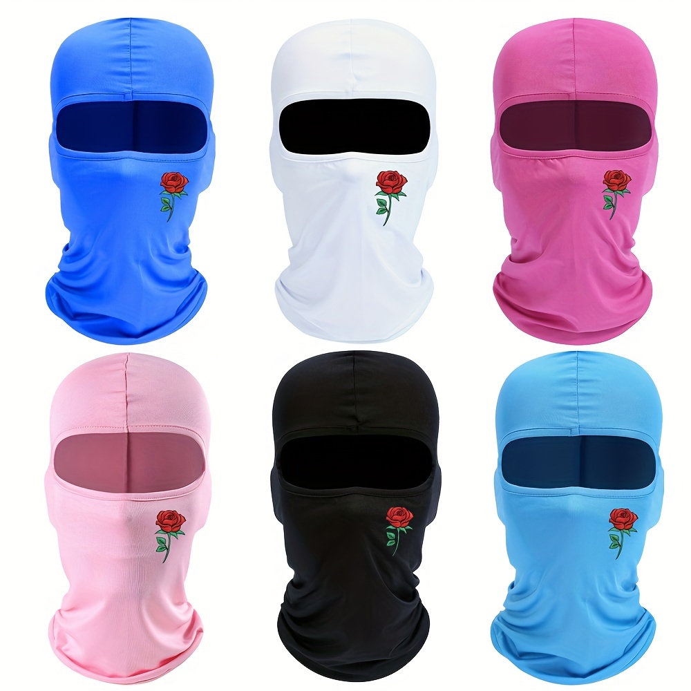 

6-top Rose Summer Outdoor Sports Riding Face Mask Head Cover Bicycle Motorcycle Sun Protection Dust Mask Hood