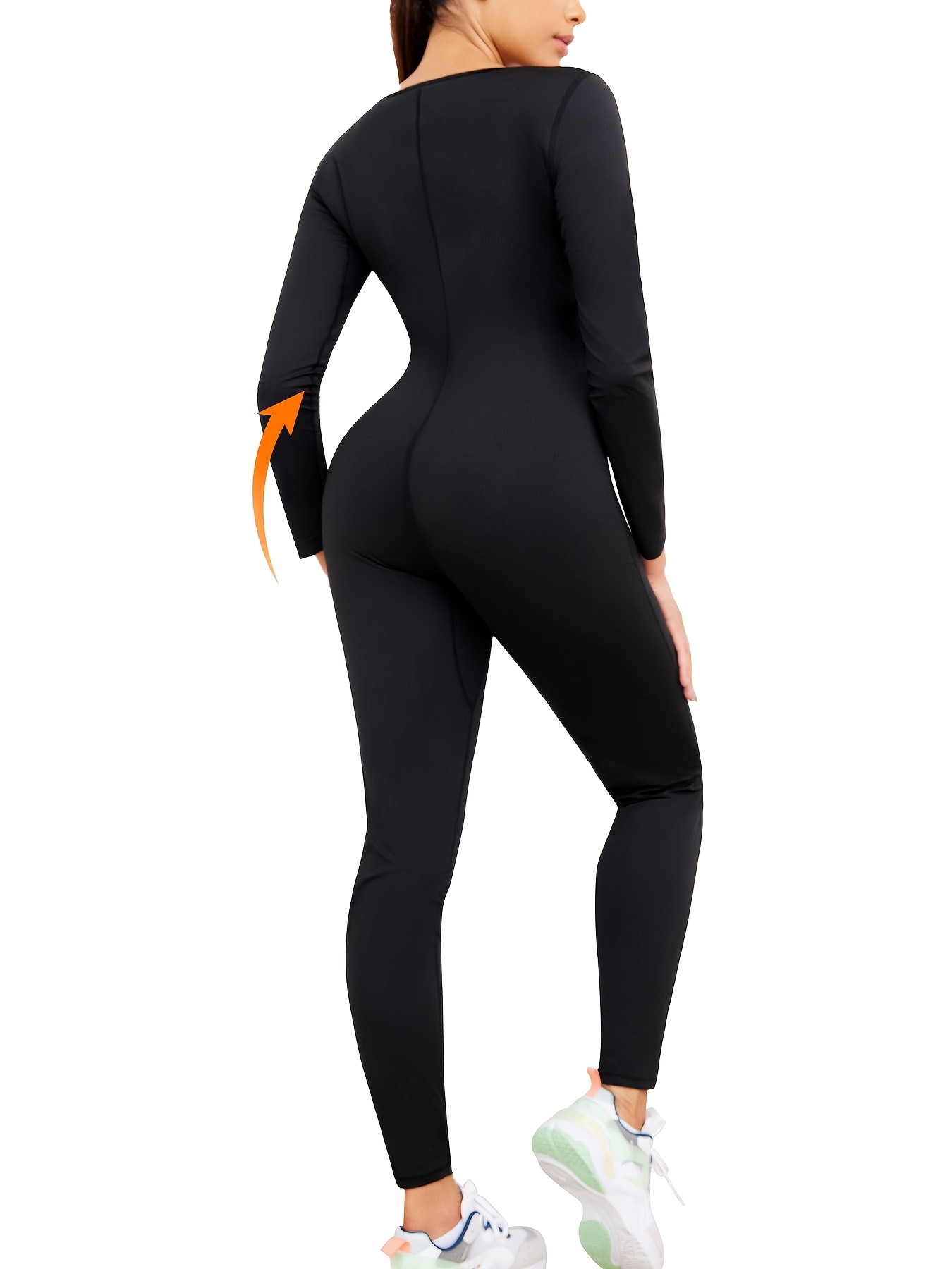 1pieza Mujer cremallera Body Sauna Jumpsuit Body Shaper Cintura  Entrenador Traje de