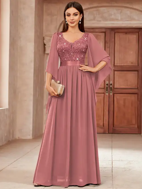 temu formal dresses Women's Elegant Party dress - Long Evening Gown with Waist Definition, Flattering Fit for Prom, Wedding, Gala formal dresses for weddings sold