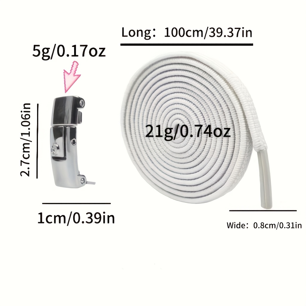 2/4pcs Lazy No-Tie Shoelaces for Men and Women, Easy Clip-On Elastic Laces, Durable Polyester & Spandex Material, Secure Snap Fastener Shoe Laces for Sports Shoes