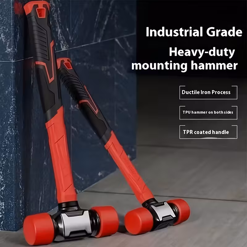 2025 new installation hammer non rebound rubber mallet surface friendly rubber hammer solid rubber mallet wrench rubber hammer tool installation tool suitable for floor laying tile installation woodworking and renovation projects for professionals and diy enthusiasts rubber hammer rubber mallet plastic hammer Product details 2