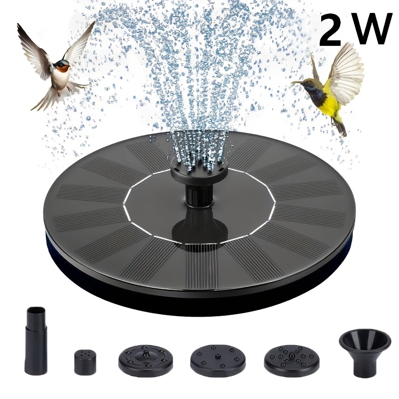 2w 2 5wsolar polysilicon panel fountain pump diameter 13cm ipx8 free standing floating solar powered water fountain pump 11 8 to 19 7 inches water spray outdoor watering   for pond   fish tank yard birdbath