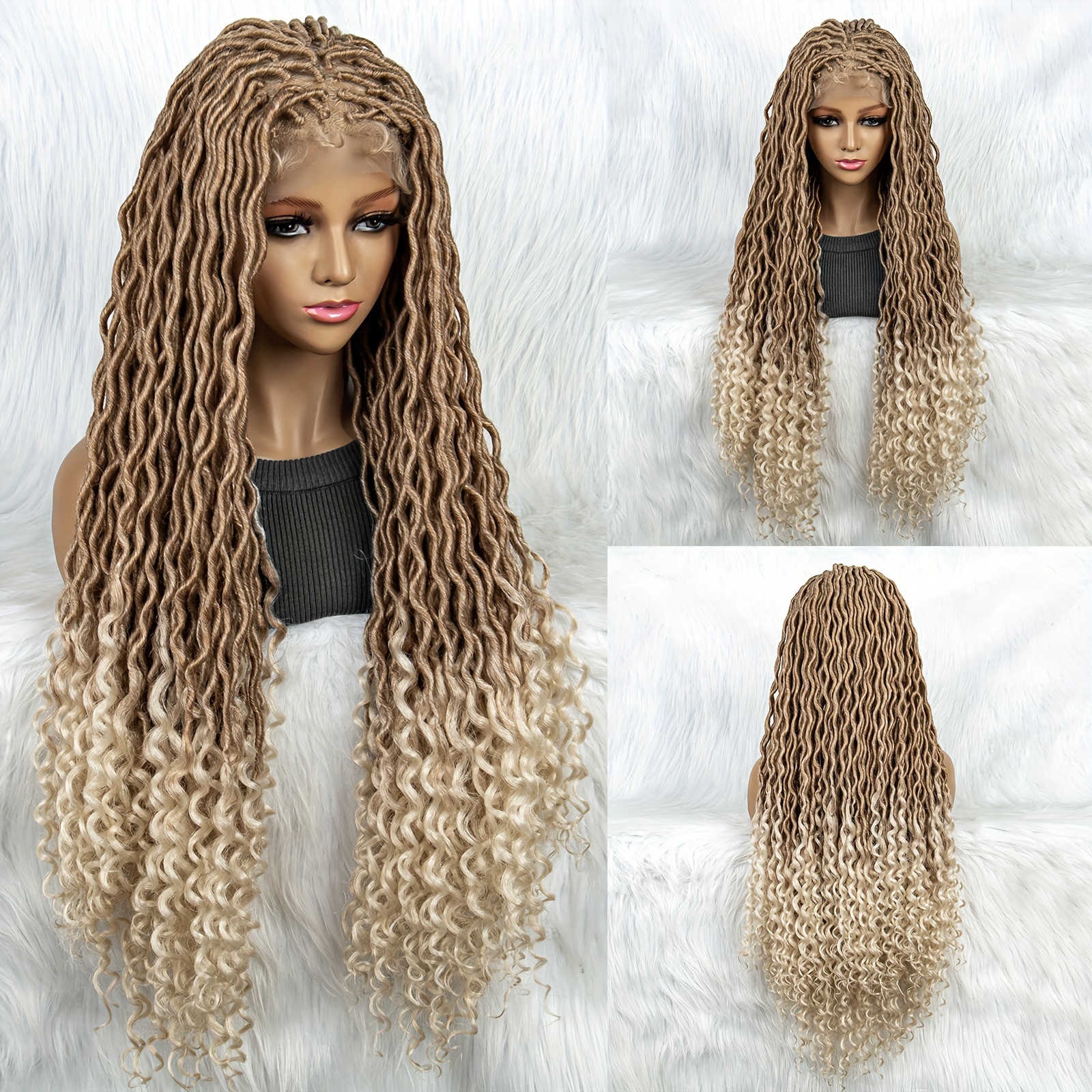 

Curly Wig For Women - 9x6 Synthetic , , & , Tones, For