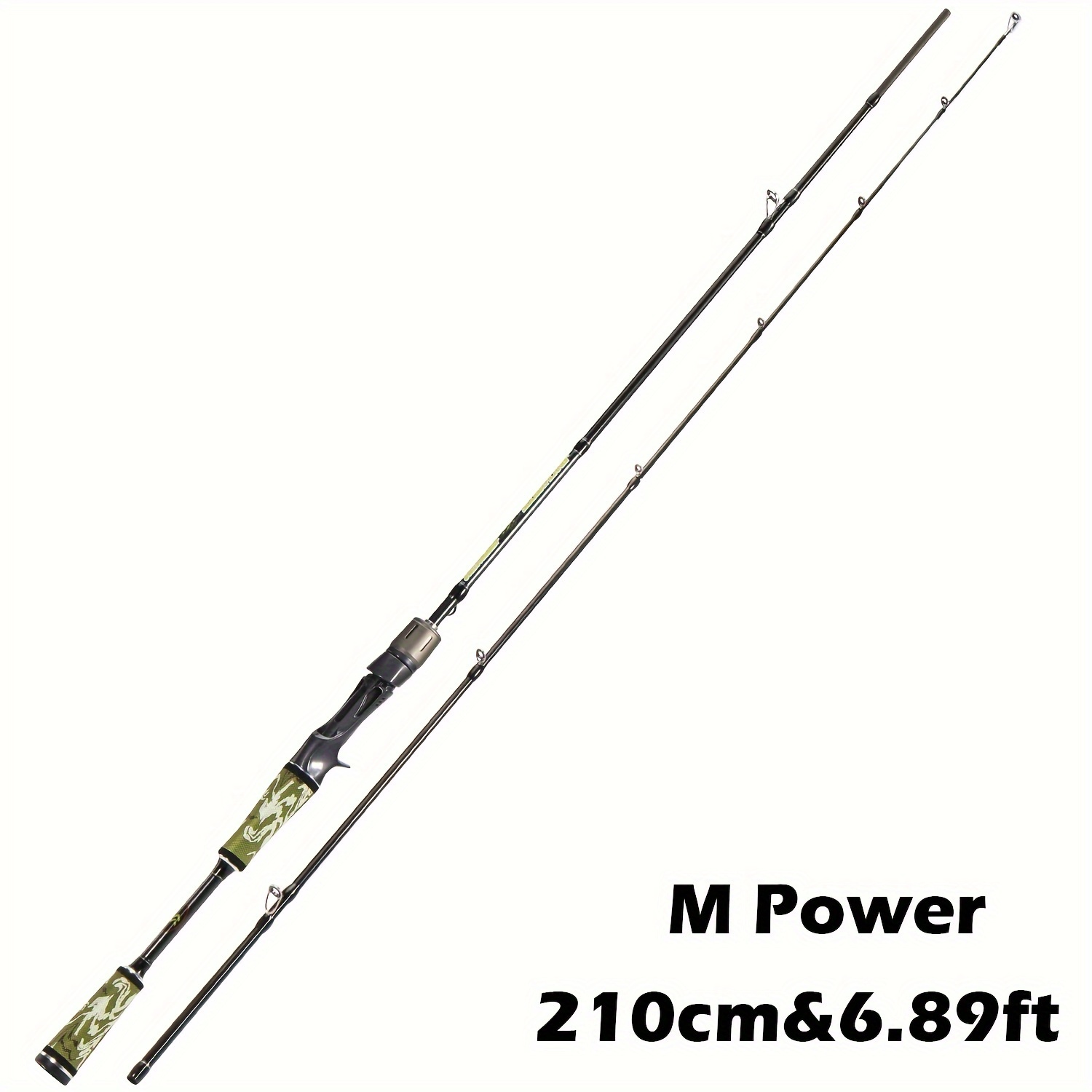  One Bass Fishing Rod Reel Combo, 2-Piece Fishing Pole with Spinning  Reel Super Polymer Handle Rod-Green -1.8M : Sports & Outdoors