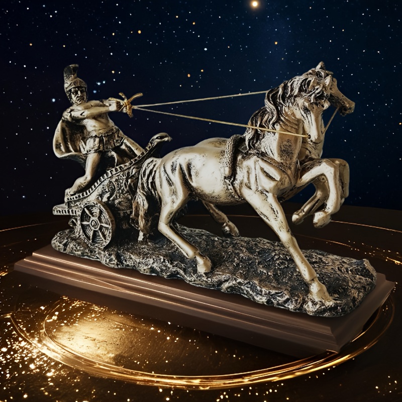 1 roman chariot resin statue featuring design an - Temu United