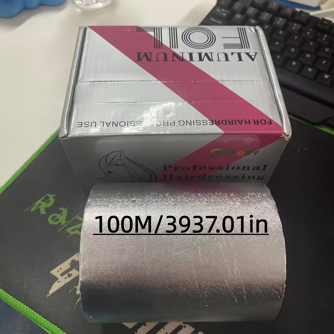 Image of Professional Large Roll Hair Bleaching Tin Foil | Anti-fading And Anti-penetration Salon Special Aluminum Foil | Nail Coating Isolation Tool | Durable Dyeing Operation Used Consumables