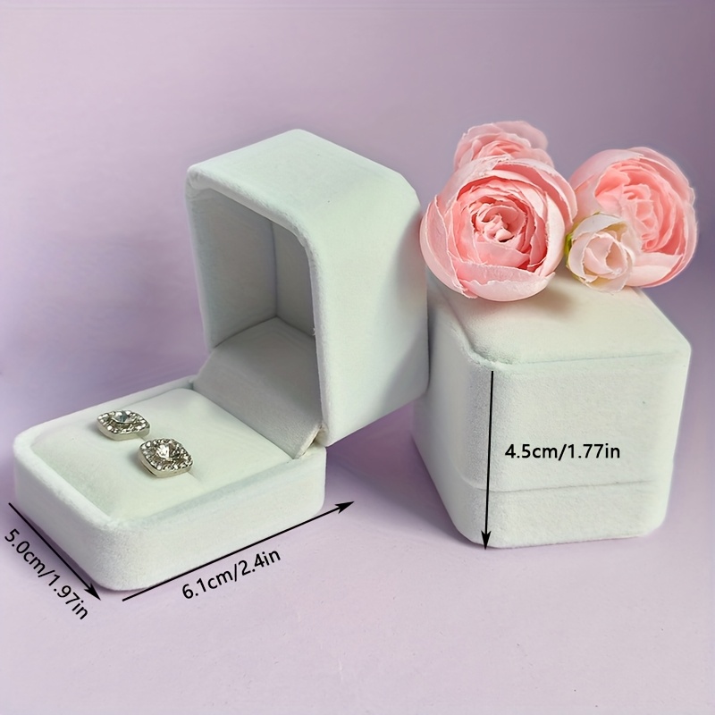 18pcs Premium Velvet Jewelry Gift Boxes, Luxurious Couple Ring & Stud Boxes