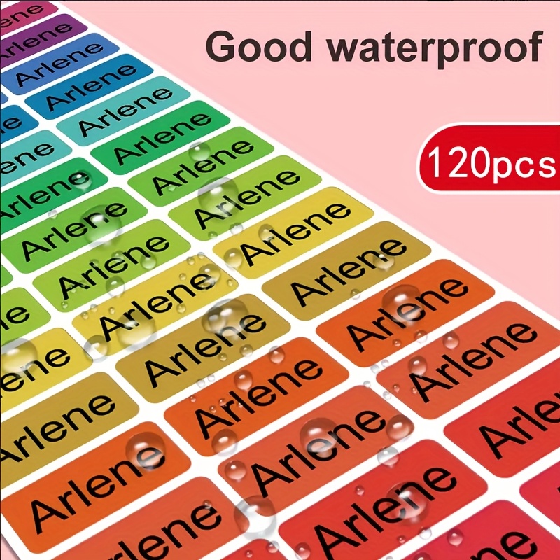 Custom Multicolor Name Stickers, Suitable For Water Bottles, Pencils, And Lunch Boxes - Durable Pp Material, Personalized Labels For Office And School Supplies, Fashionable And Practical