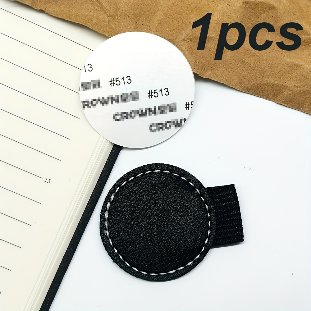 1pc Pu Leather Pen Loop Holder For Notebooks Journals Planners Tablet Case, Self Adhesive Pencil Holder With Elastic Loop For Pencil Of Touch Screens Book Pens Pencil Stylus Pen