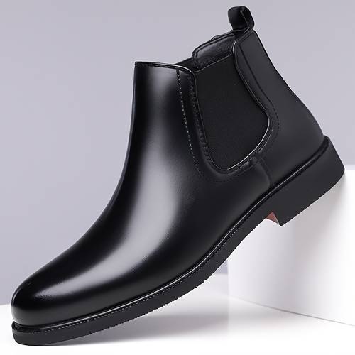 mens classic casual boots with elasticated slip essential business shoes for workplace formal commuting comfortable and trendy formal boots