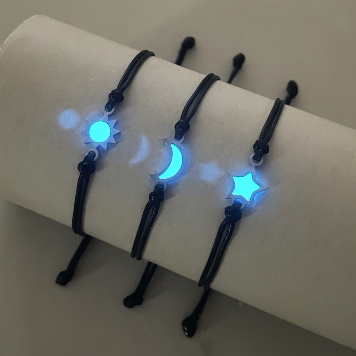 3pcs/set Of Luminous Bracelet Hand-woven Fashion Rope