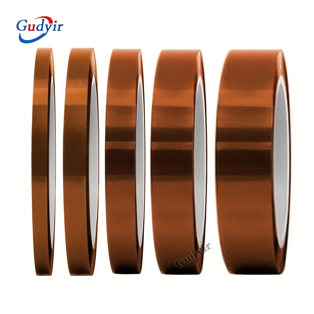 E-shop 5-Pack Hochtemperatur-Klebeband für Löten, Elektronik & DIY – 5 verschiedene Größen (1/8”, 15/64”, 15/32”, 5/64”) hitzebeständiges Klebeband mit