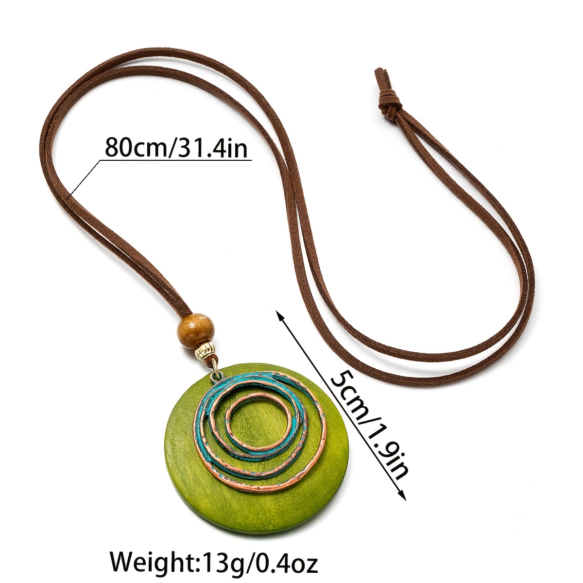 TEMU Collar de gargantina unisex con colgante bohemio vintage, 1 pieza