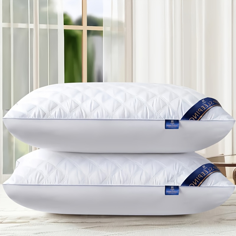 item picture 2pcs/4pcs Bedding Pillow, Neck Pillow, Soft, Comfortable, Multifunctional Home Neck Support Pillow, High Quality Pillow Core, Suitable for 4 Seasons: Spring, Summer, Autumn And Winter