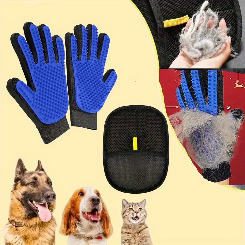 Temu – TEMU Pair Of Pet Grooming Gloves, Gentle Stripping Brush For Dogs And Cats, Grooming Gloves For Cats And Dogs, And Clean, Dog Grooming Gloves, Cat