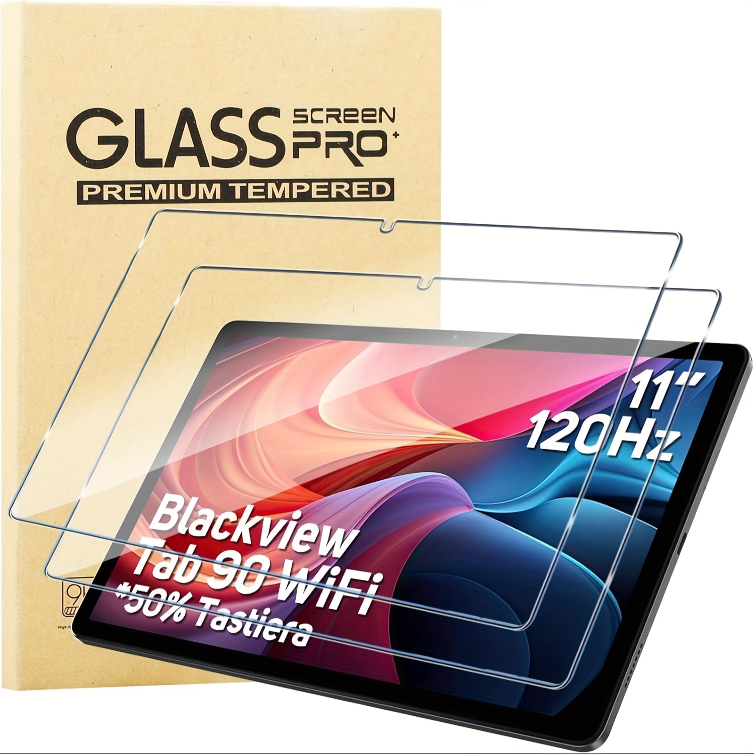 2pcs Ultra Clear Scratch-proof Tempered Glass Screen Protector Compatible With Blackview Tab 90 Wifi Protective Film