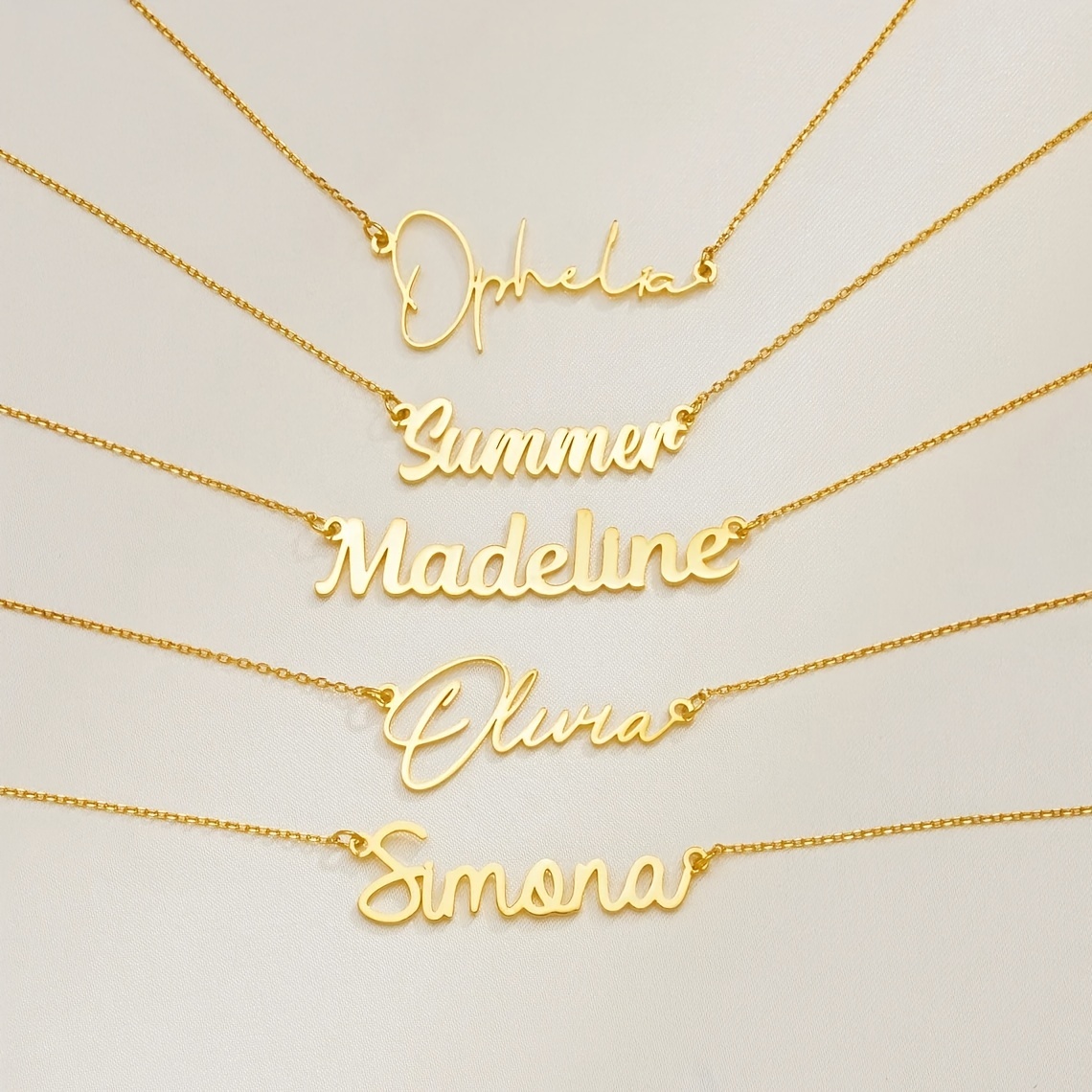 

Personalized Custom Name Necklace, 18k Golden Plated Stainless Steel, Fashionable Women's Name Pendant, Simple & Cute Jewelry For