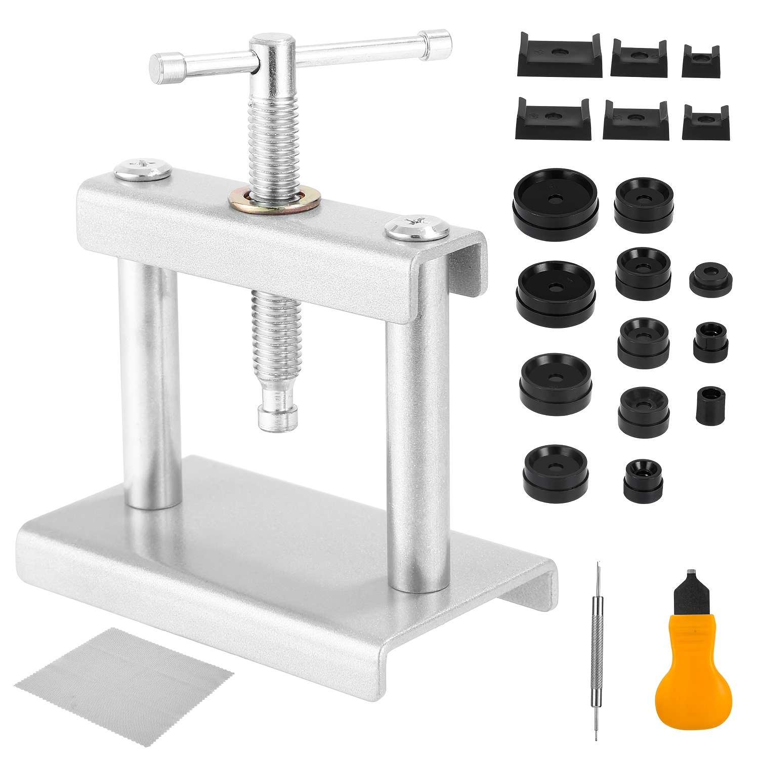 Image of 21pcs Stainless Steel Watch Repair Tool - Watch Press Tool, Professional Watch Battery Replacement, Link Removal & Resizing, Back Case Opener, Chain Pin Remover, Wrench, Watch Cleaning
