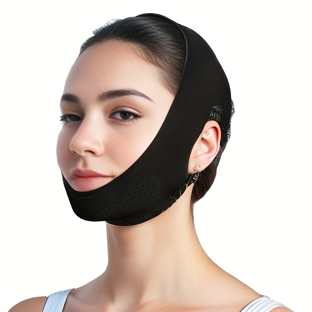 

Adjustable Lifting Mask For Women - Reusable, Breathable Bandage With & Face Tightening Strap, Unscented, Facial Slimming Tool | | Design, Face Lifting Device