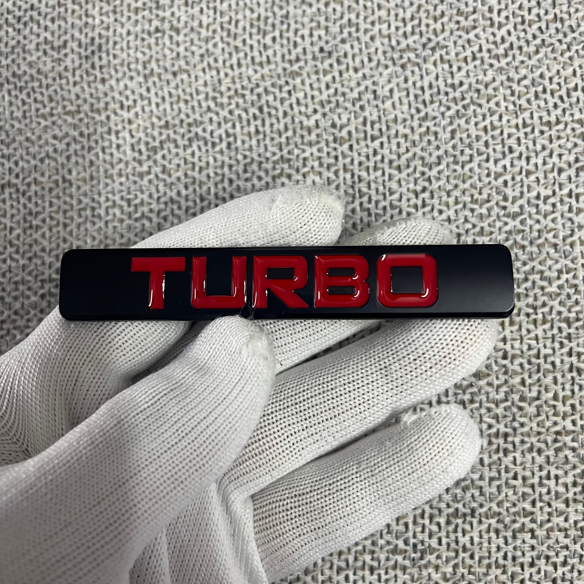 TEMU 1 pièce Badge Turbochargé en Métal - de Voiture Adapté pour Capot, Coffre et Panneau Latéral - Autocollant de Véhicule en Métal Durable avec -