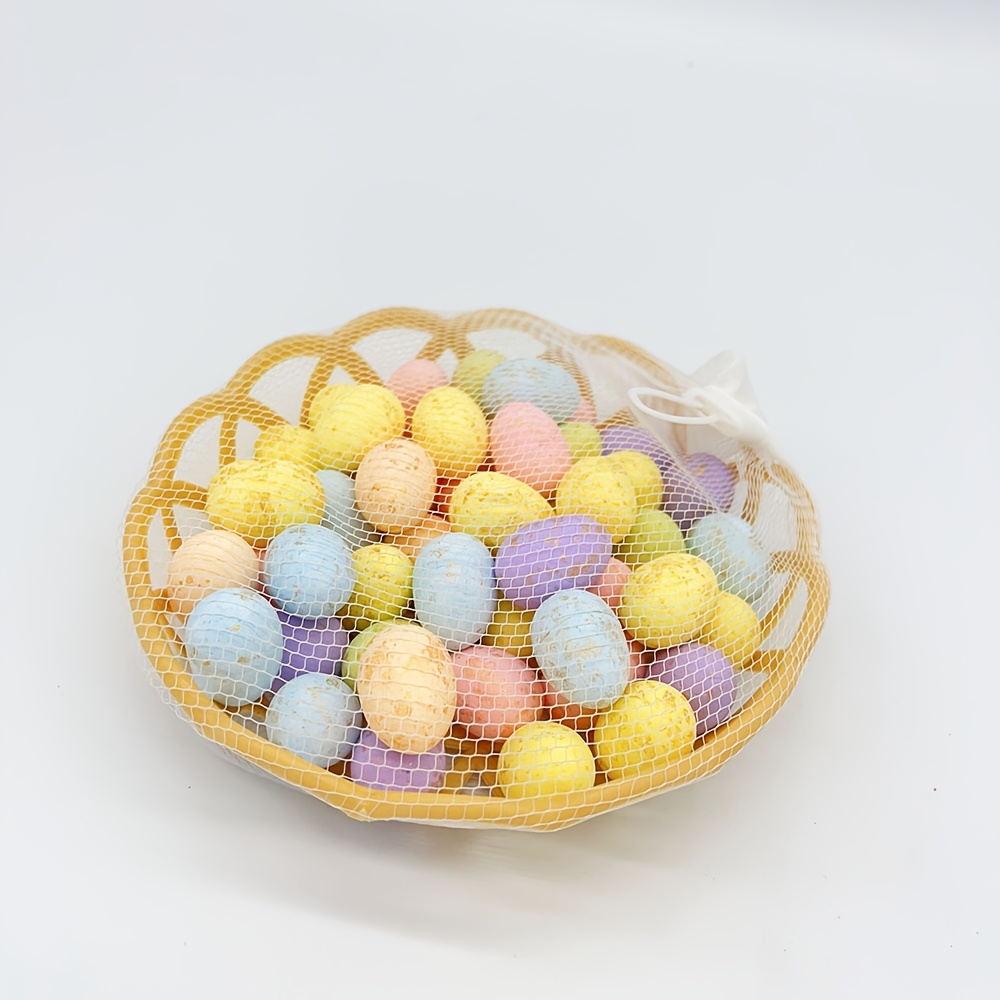 

Easter Mini Egg Ornaments, Small , Bunny, Chick Foam Decorations For Scene Arrangement.