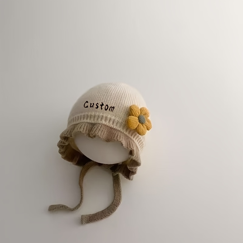 TEMU 1pc Custom Personalized Fashion Ear Bonnet, Soft Fabric -friendly Lining, , Holiday Wear For Autumn/winter - Double-layer Warm Ear Design, Soft