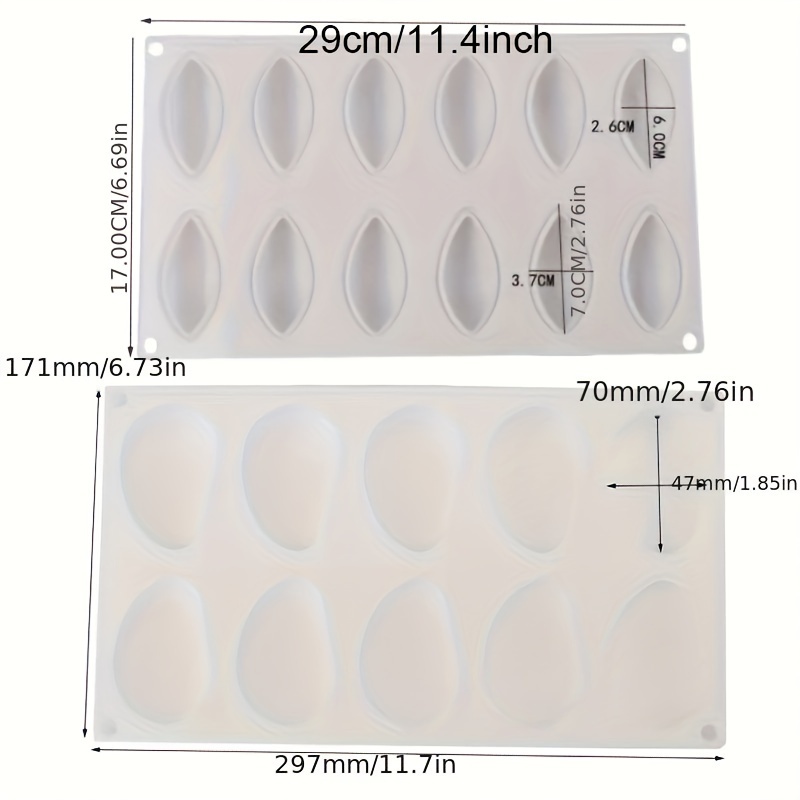Molde De Silicona Para Postres – Forma De Mango, 10 Cavidades, Antiadherente Y Sin BPA, Para Hornear Y Fondant