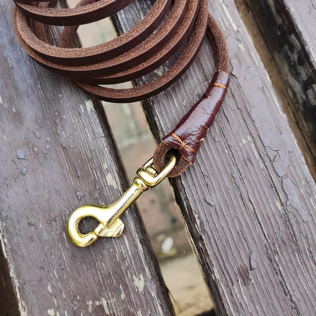 Elegant Lightweight Small Dog Leash with Copper Hook