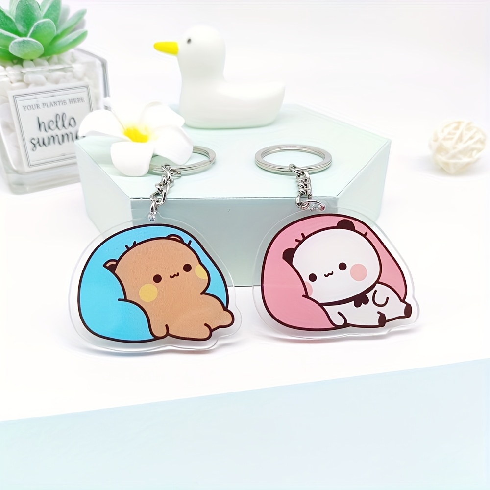 

New Keychain Keychain Couple Schoolbag Cat Surrounding Pendant Keychain