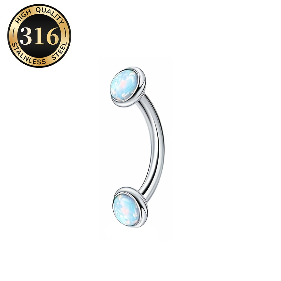 TEMU 1pc Bague à Ongles Punk Tendance en Acier Inoxydable 316 avec Incrustation d', Filetage Intérieur, Confortable et Anti-Allergie