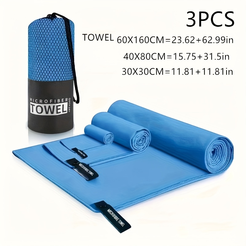 Ultra-Fine Fiber Sports Towel - Super Absorbent, Soft & Light -Friendly, Compact Travel Towel for Swimming, Beach, Gym - Quick-Dry, Hand Wash Only, Modern Design, Perfect for Outdoor Activities, Beach Towel, Sleek Towel Design, Quickdry Fabric