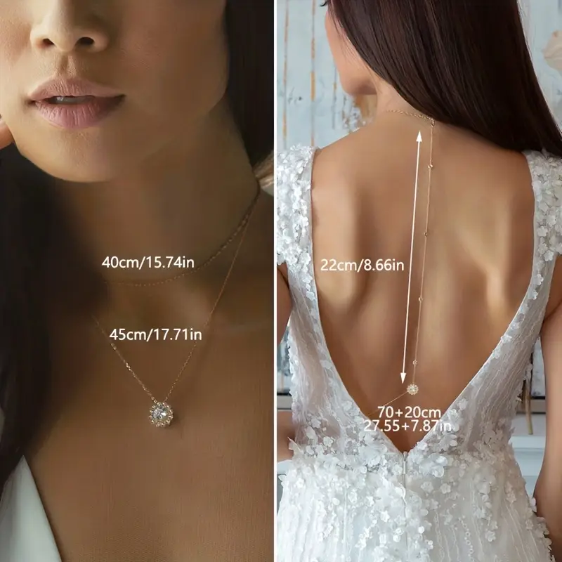 1pc artificial crystal pendant bridal back chain fashion - Temu Qatar 1pc artificial crystal pendant bridal back chain fashion - Temu Qatar
