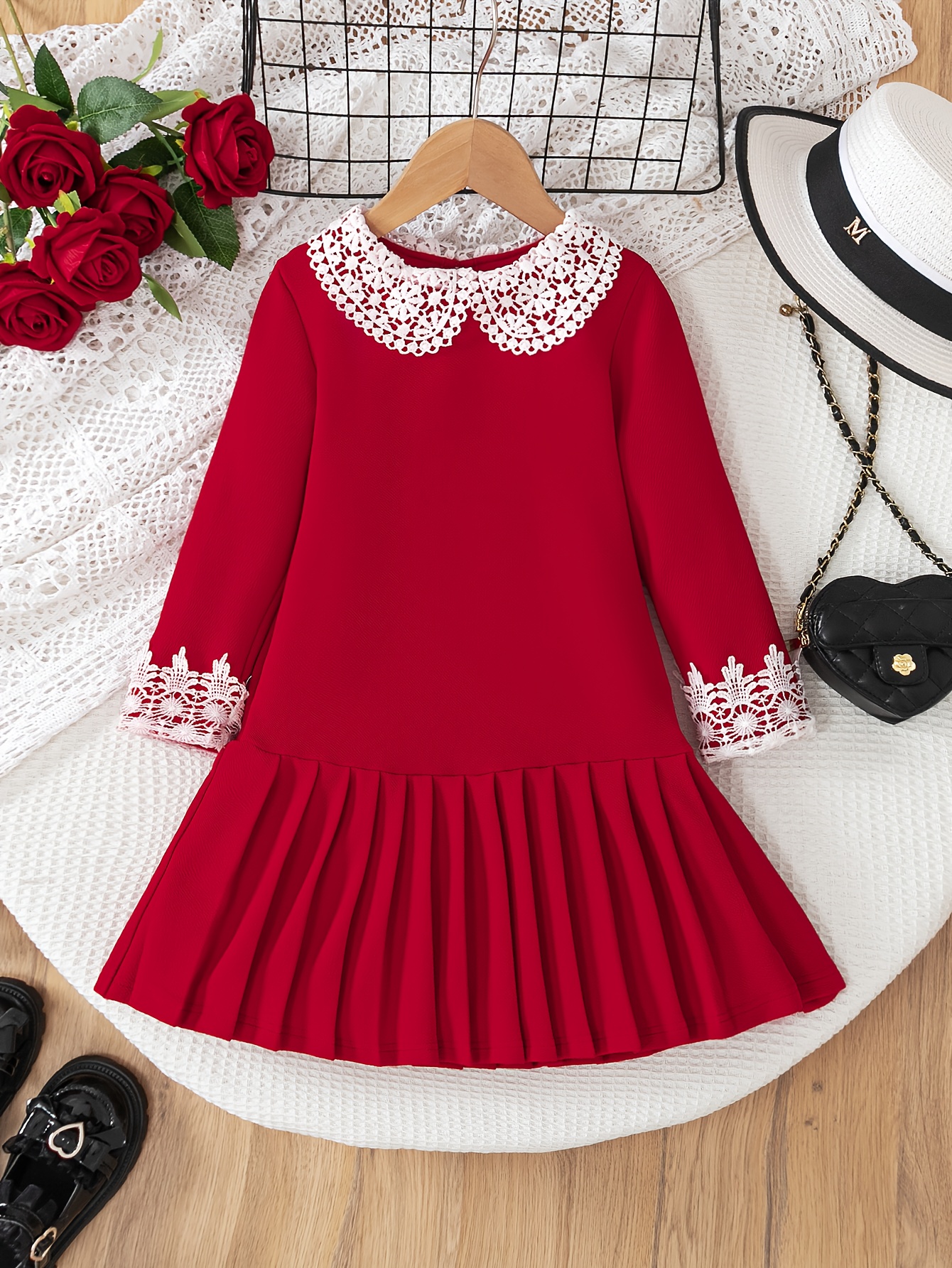 chinese dress ladies Penny Dress in Red Lace