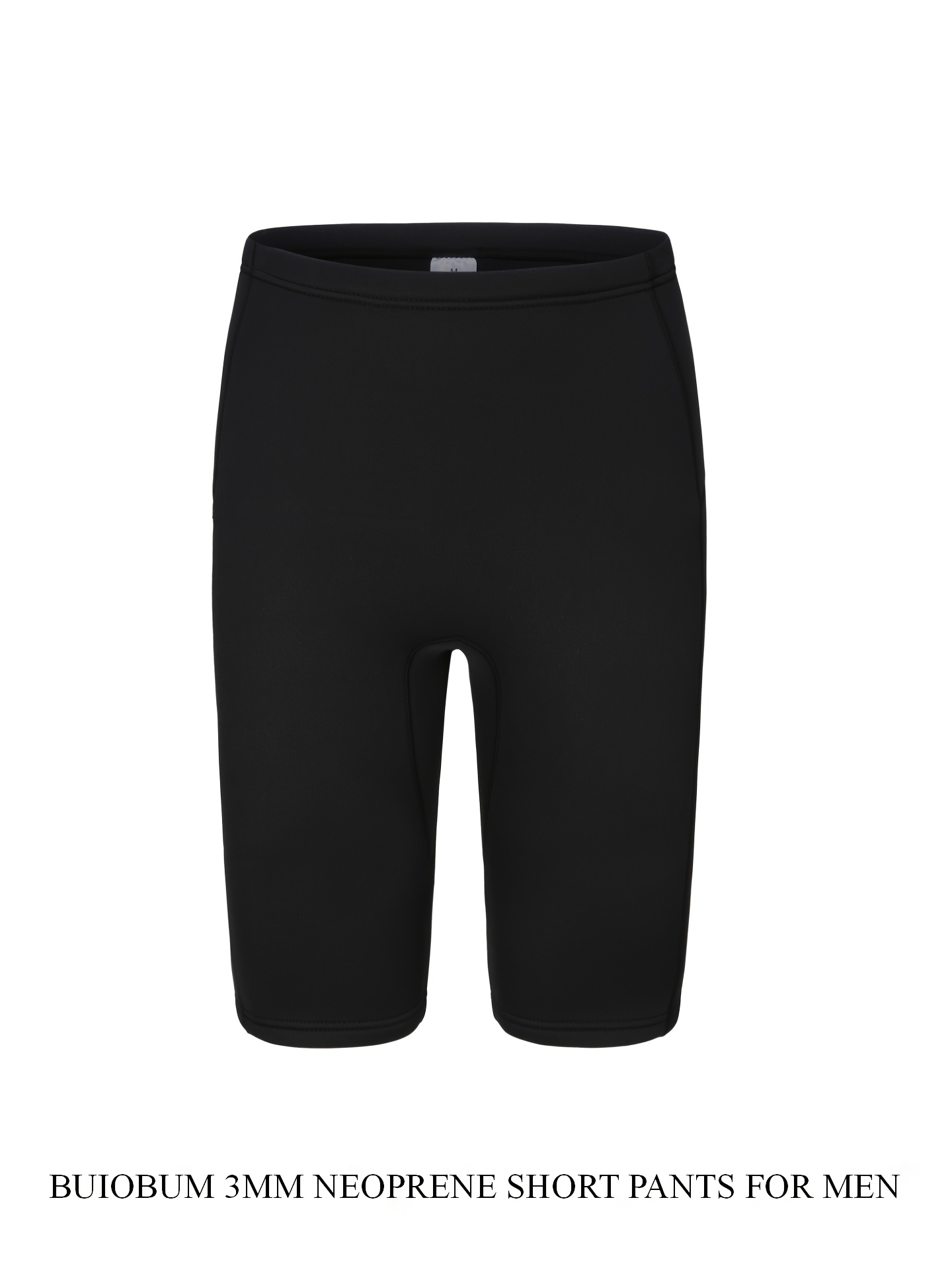   mens 3mm neoprene material athletic shorts all black suitable for swimming surfing snorkeling kayaking and other  