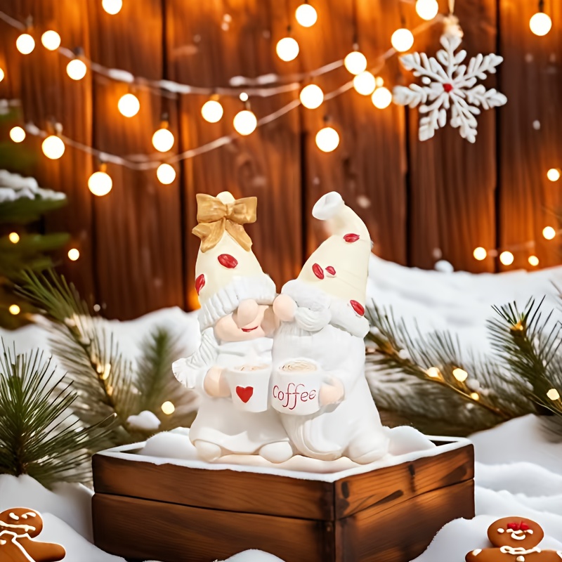TEMU A Pair Of Gnome Couple Statues, Creative Gifts, Unique Elf Gnome Couple, Suitable For Decorating Multiple Rooms In A Home Or Office, Perfect