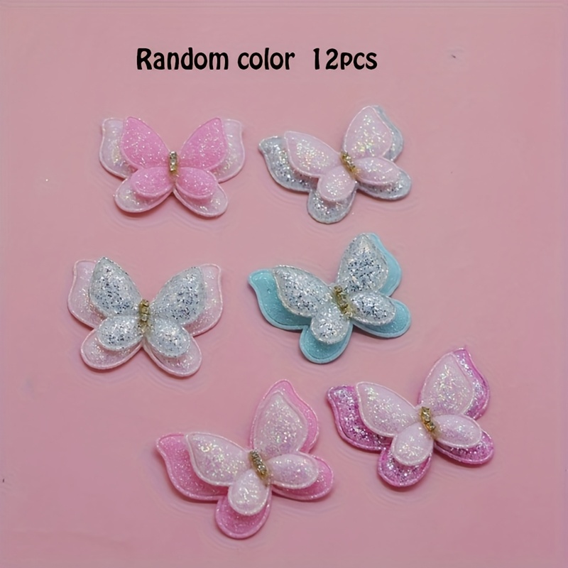 12pcs New Handmade Jewelry Additions Hairpin Double-layer Glitter Headwear Gift Decoration Materials