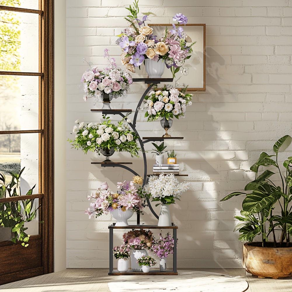 tree shaped plant stand 7 tier plant stand 59 h display rack corner flower holder for   rooms
