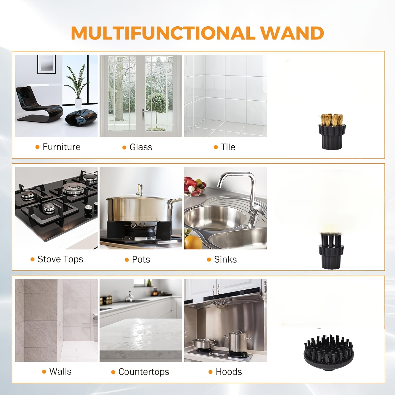 accessory package style sold separately high pressure steam cleaner household steam cleaner handheld suitable for kitchen   sofas small air conditioners washing machines Product details 2