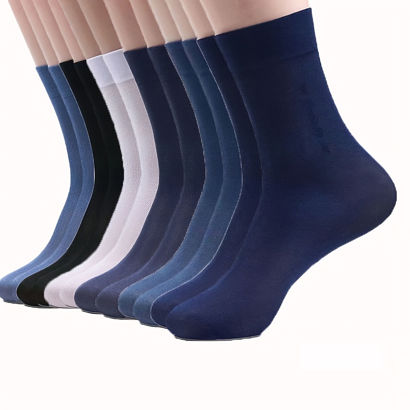 E-shop 6 Paar Herren Ultra-Dünne Wadenlange Socken für Frühling und Sommer, Dünne Kühlende Anti-Schweiß Socken für Büro, Outdoor und Mehr