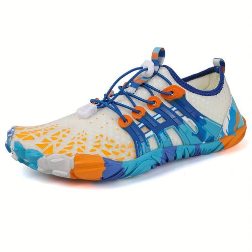 quick drying sporty water shoes color block soft sole lightweight beach barefoot aqua shoes indoor yoga fitness shoes sports shoes for swimming surfing diving